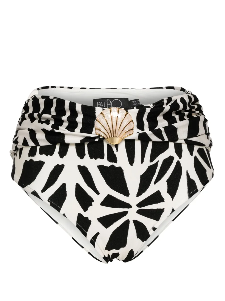 Seashell high-waist bikini bottom 1