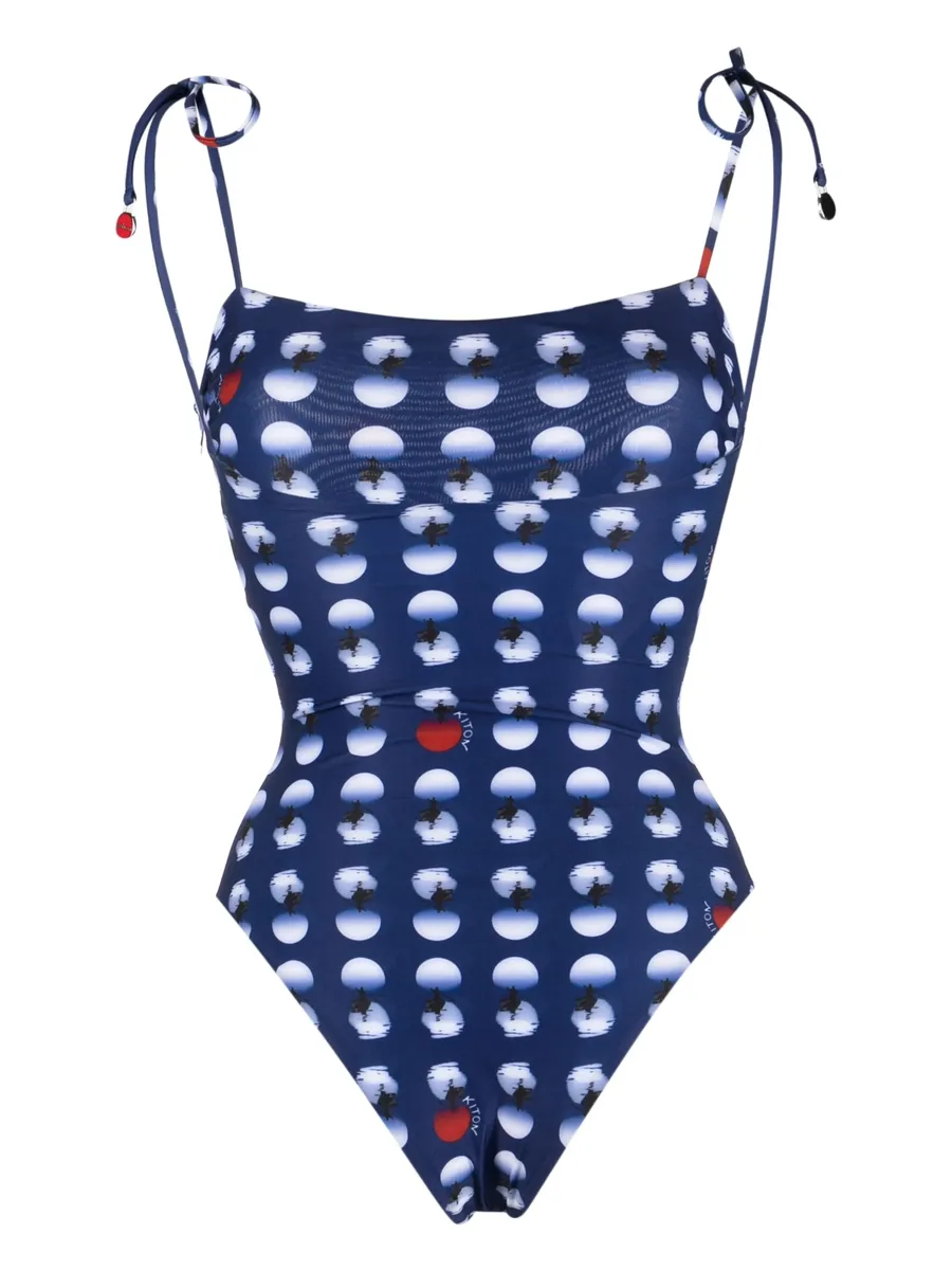 polka-dot print swimsuit 3
