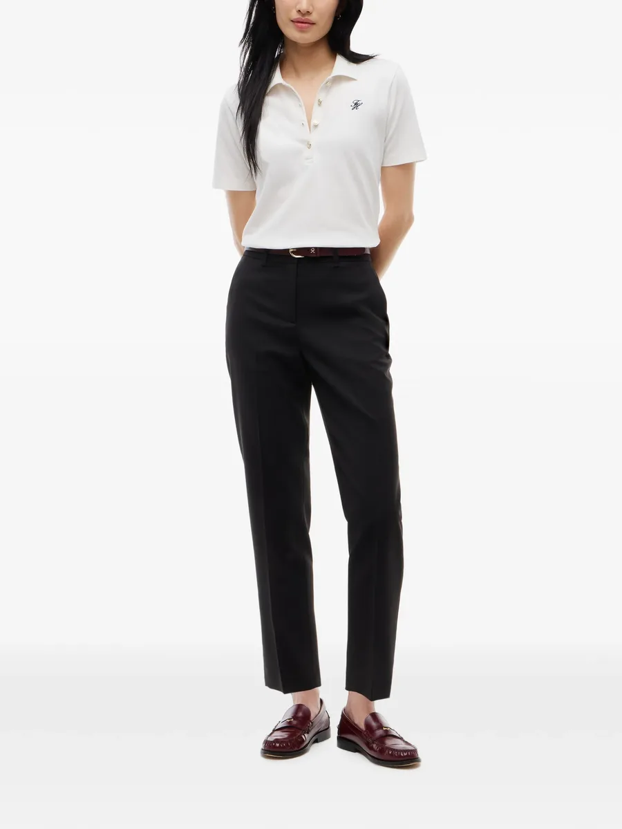 logo-plaque pressed-crease trousers 2