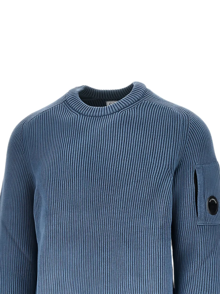 full rib cotton Lens crewneck sweater 2