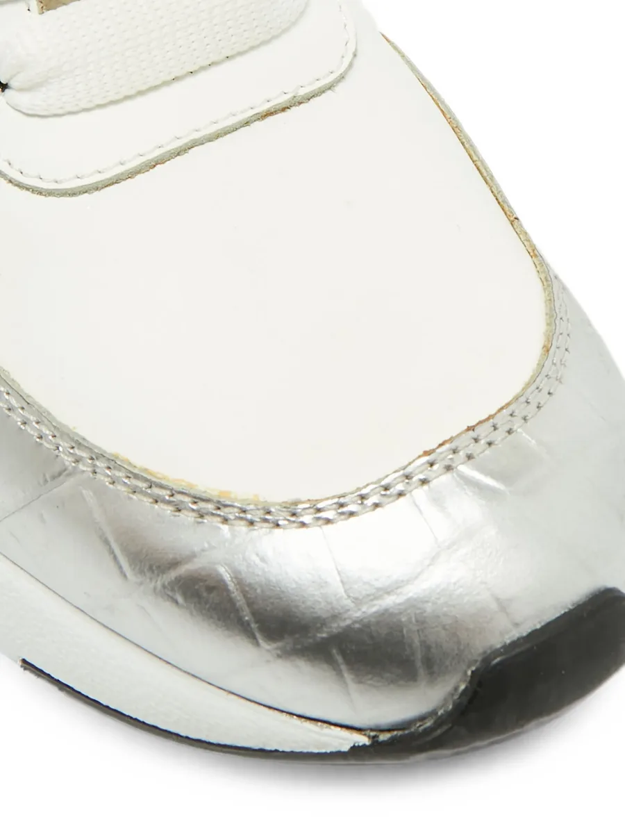 Oversized croc-embossed sneakers 4