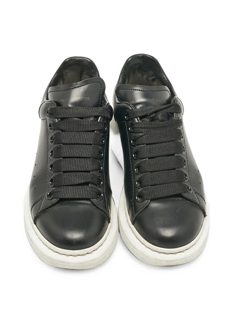 Oversized leather low-top sneakers 2