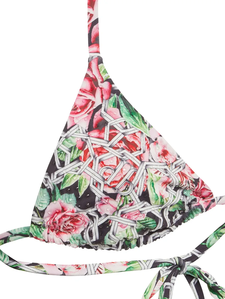 swimwear top triangle bra Chain flower 5