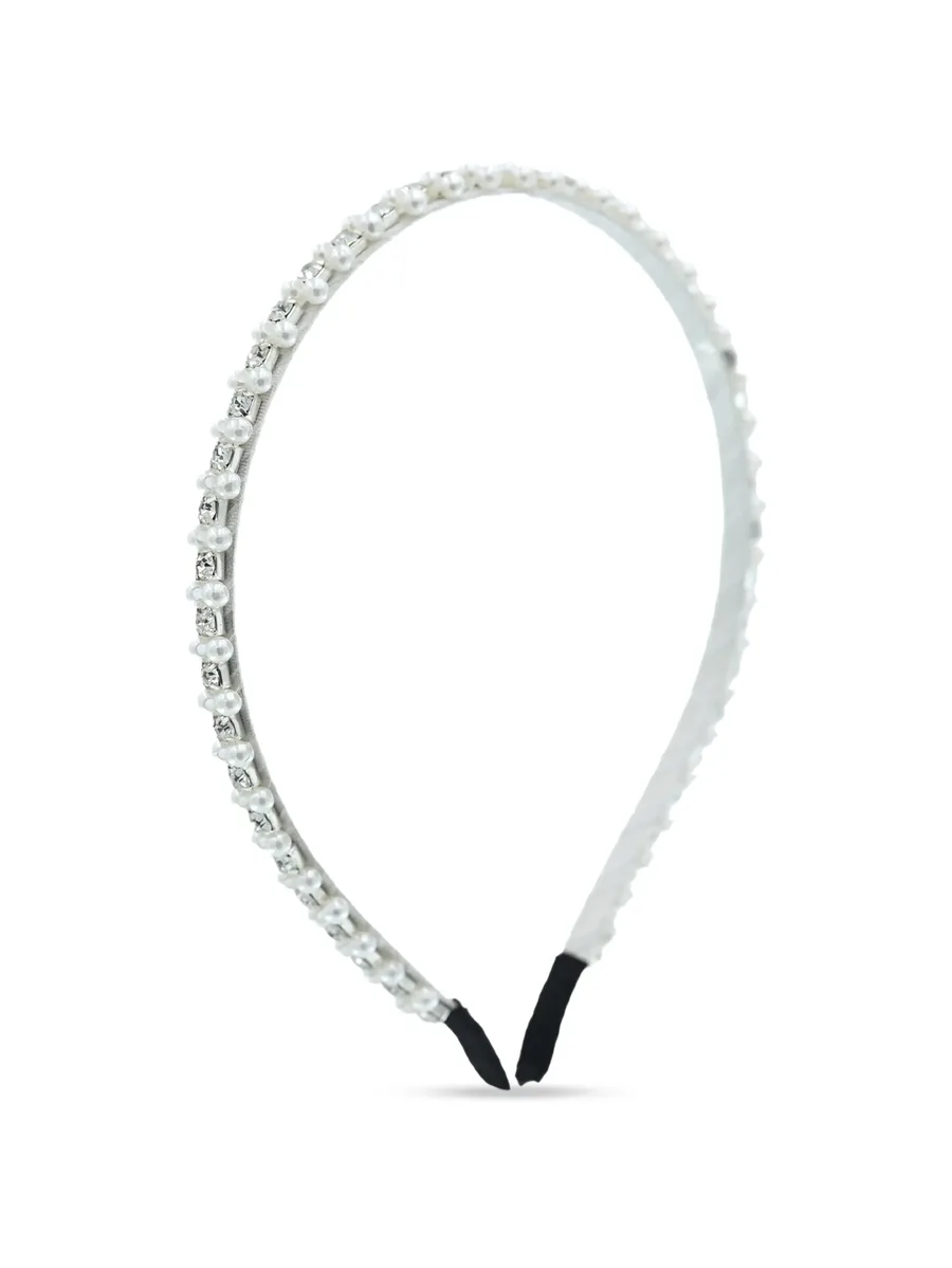 rhinestone faux-pearl headband 1