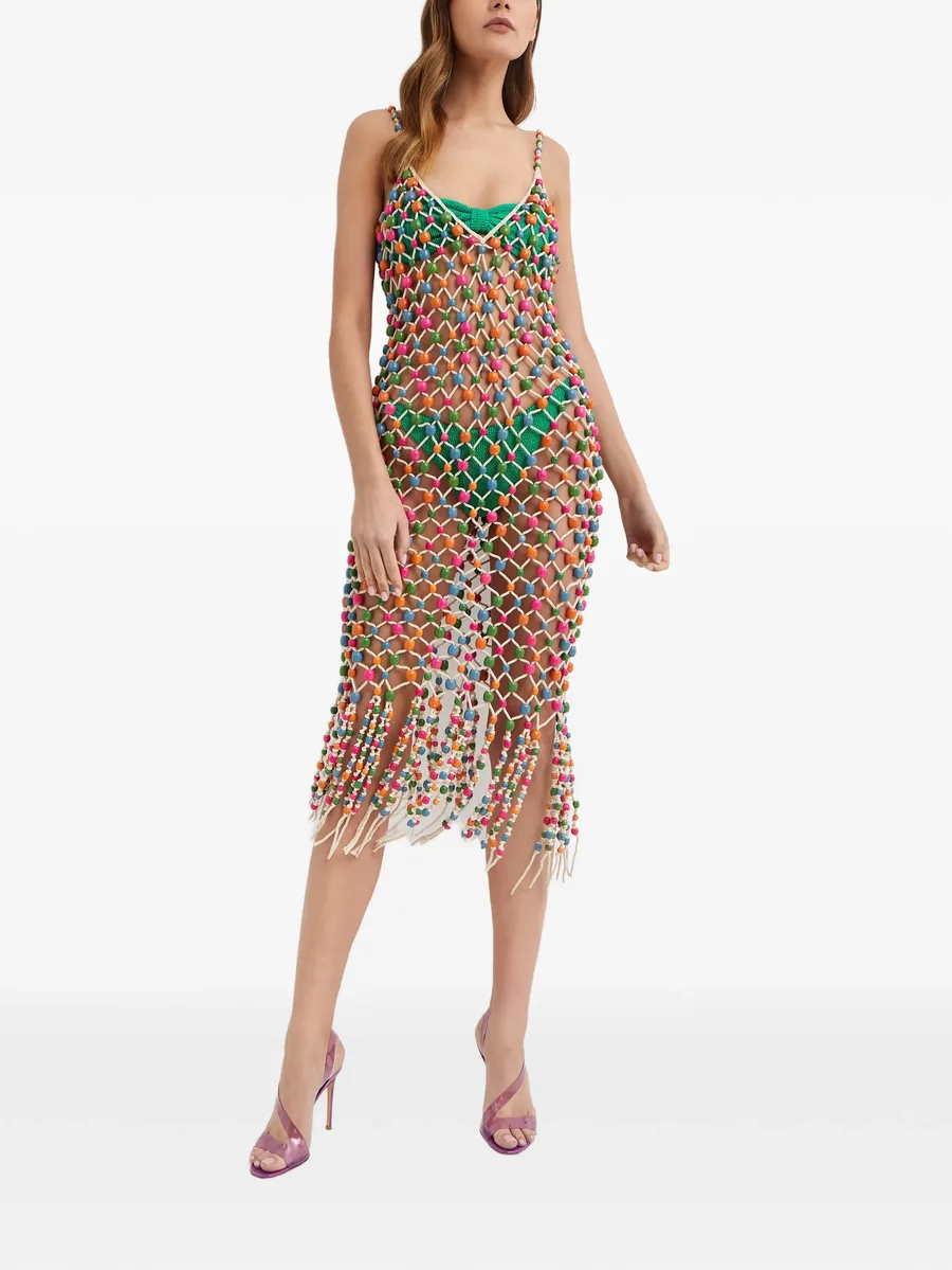 Calypso beaded fringed beach midi dresse 1