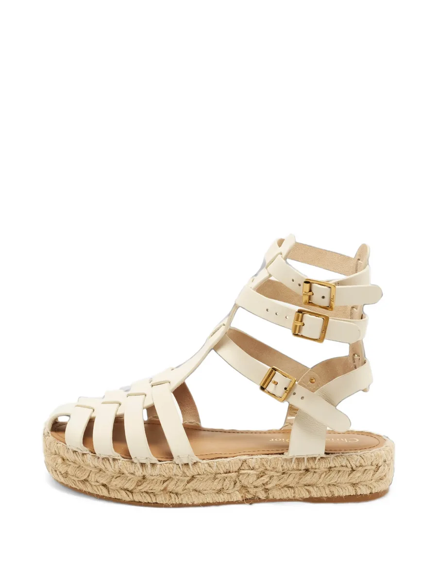 Dioriviera Marine cage-straps flat espadrilles 1