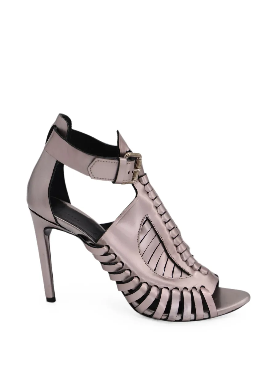 cage leather sandals 1