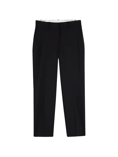 logo-plaque pressed-crease trousers