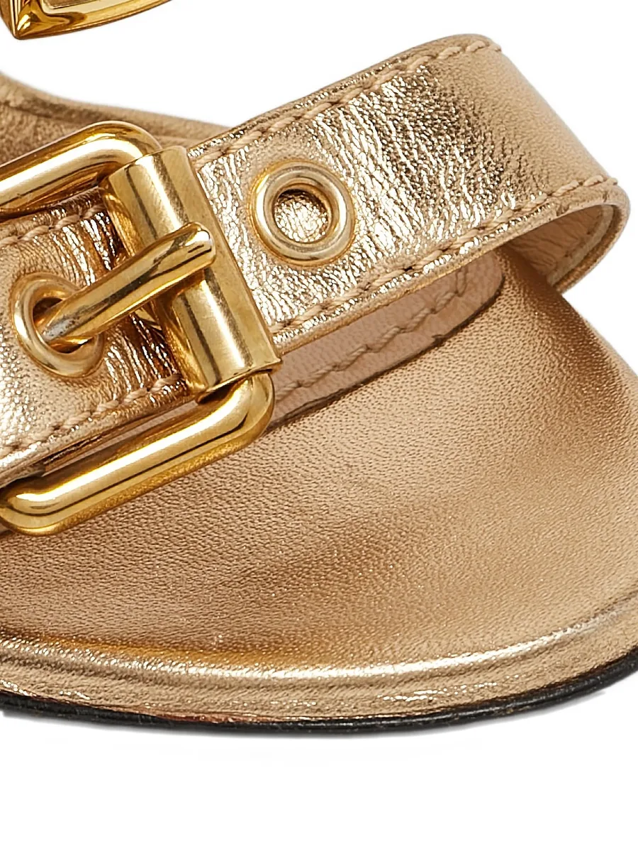 110mm decorative-zip sandals 9