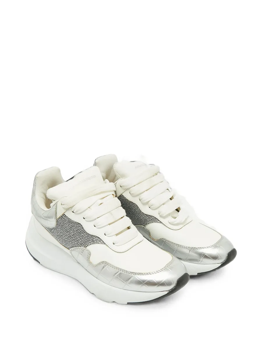 Oversized croc-embossed sneakers 5