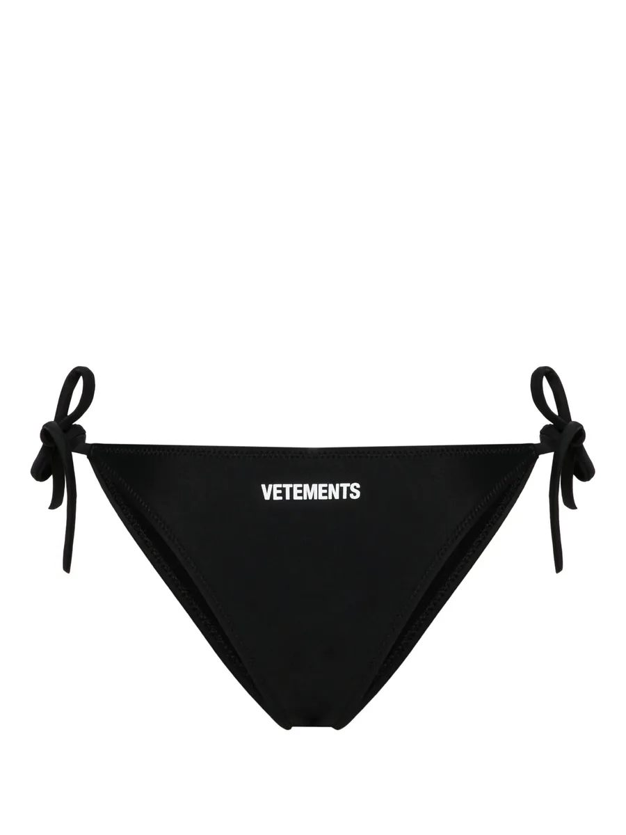 logo-print tied bikini bottom 1