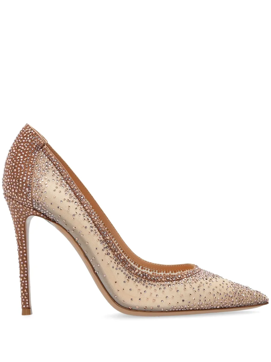 Rania 100mm leather pumps 2