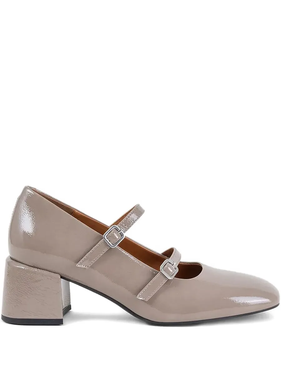 55mm Adison double-buckle block-heel pumps 2