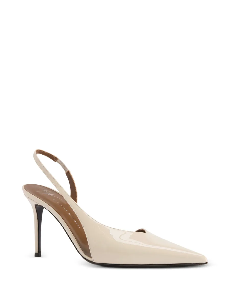 Desiree asymmetric-design sling-back pumps 3
