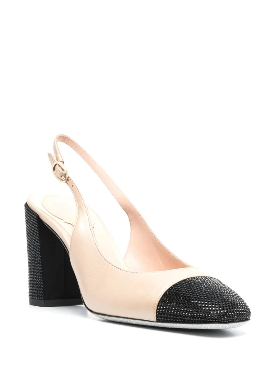 80mm two-tone rhinestone-embellished pumps 3