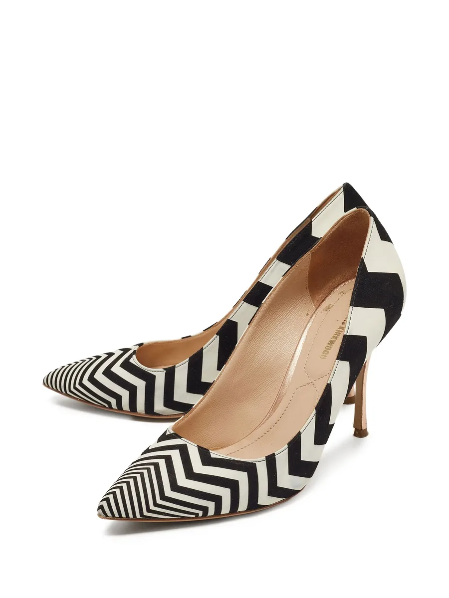 pre-owned 110mm zigzag-patterned pumps 4