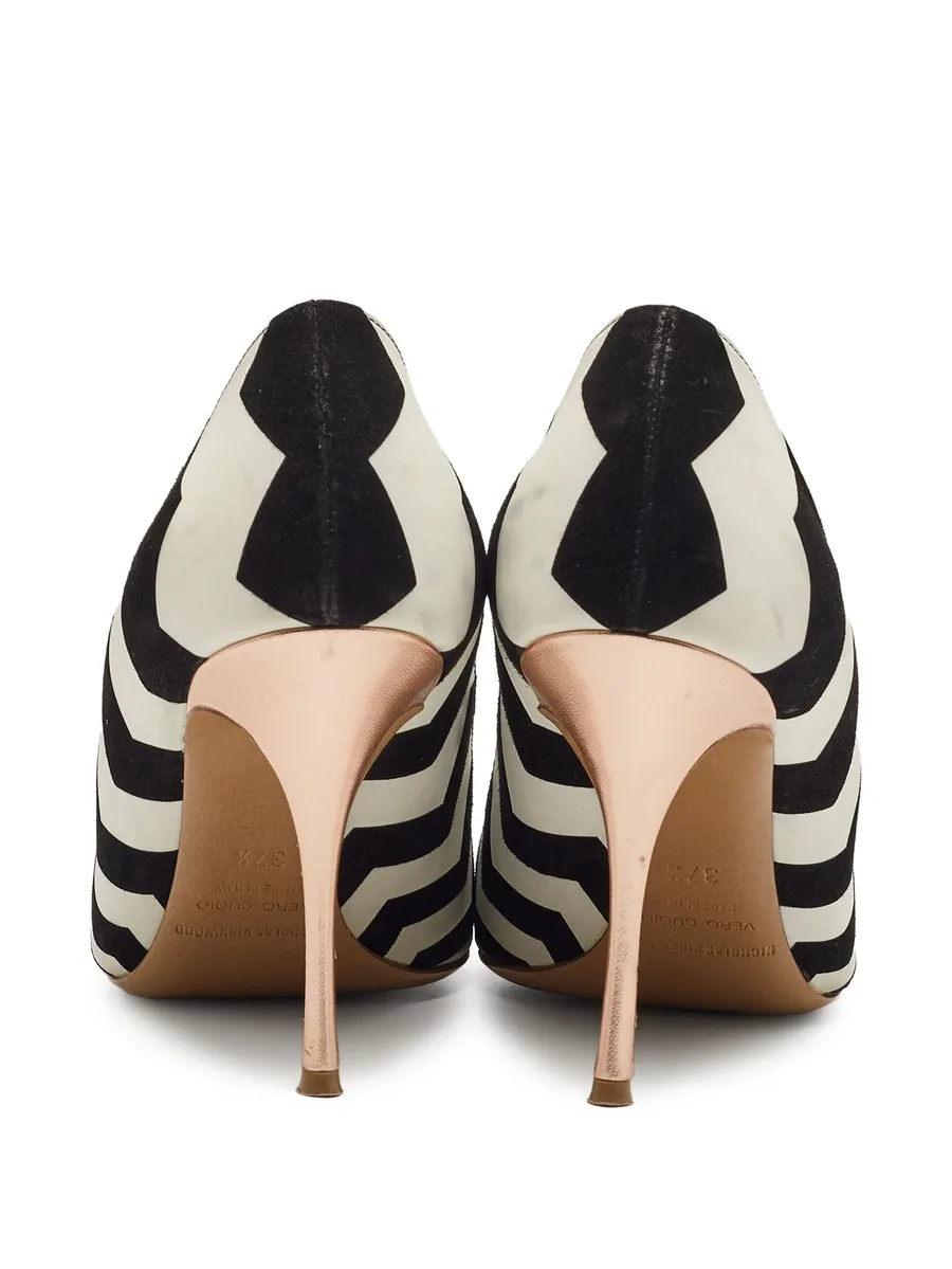 pre-owned 110mm zigzag-patterned pumps 6