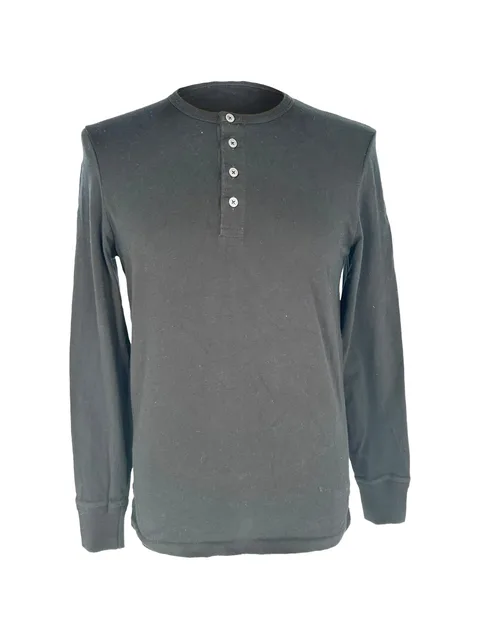 Henley long-sleeve T-shirt