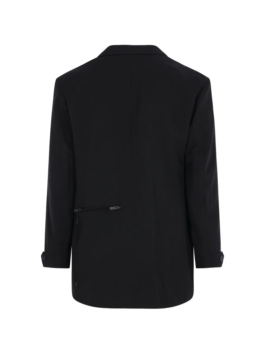 wool zip-detail notch-lapel jacket 2