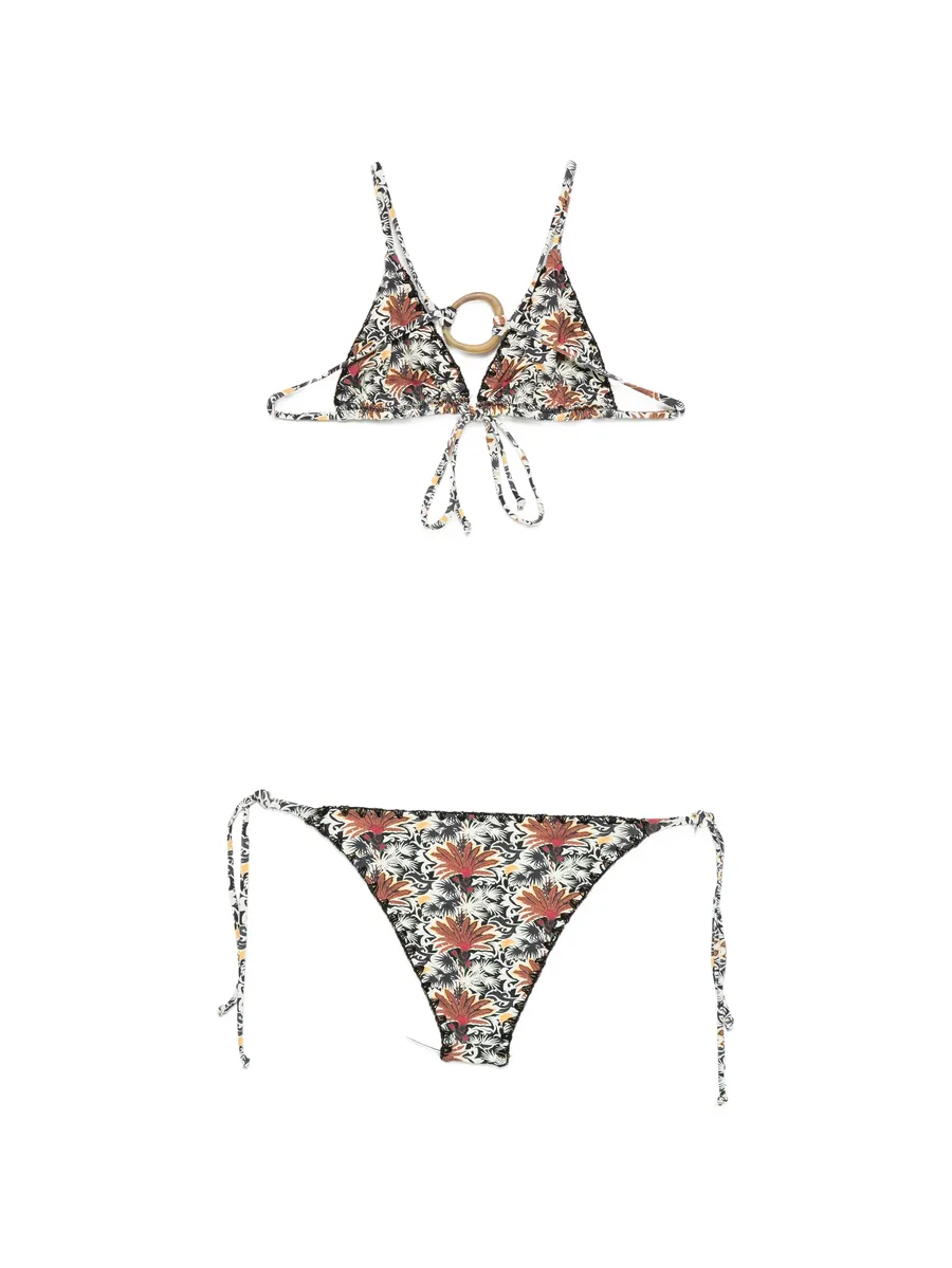 floral-print ring-detail bikini 2