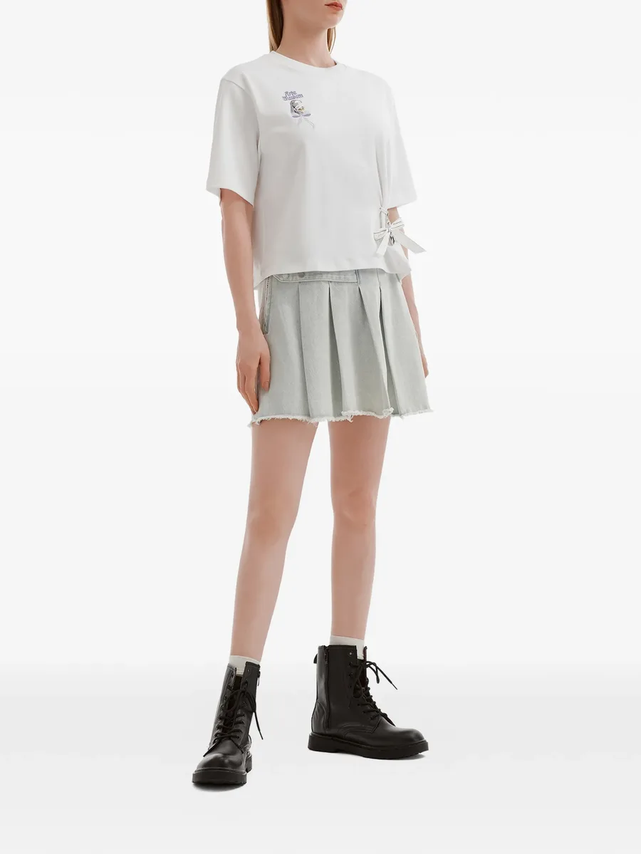 плиссированная мини-юбка с бахромой 4