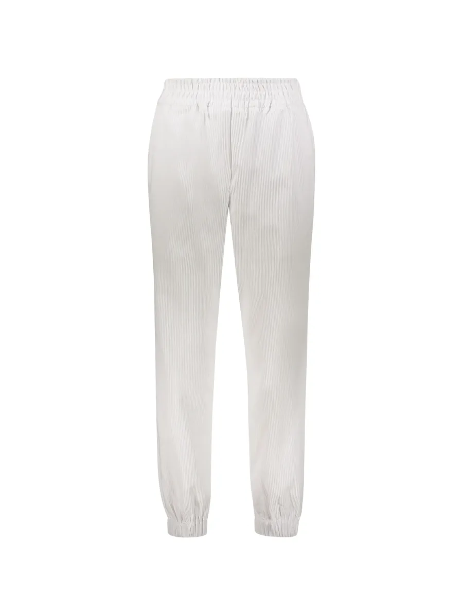 corduroy elasticated-cuff track pants 1
