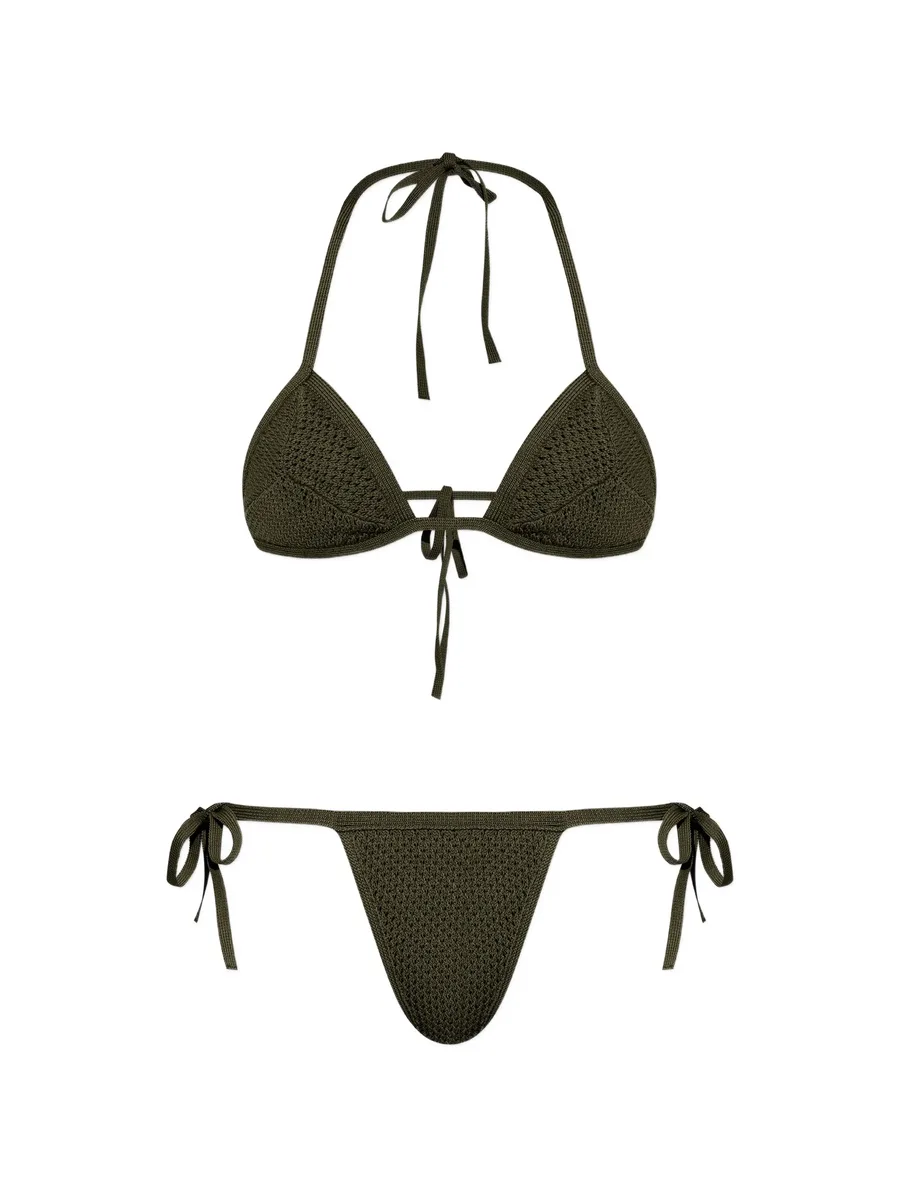 self-tie crochet two-piece bikini 1