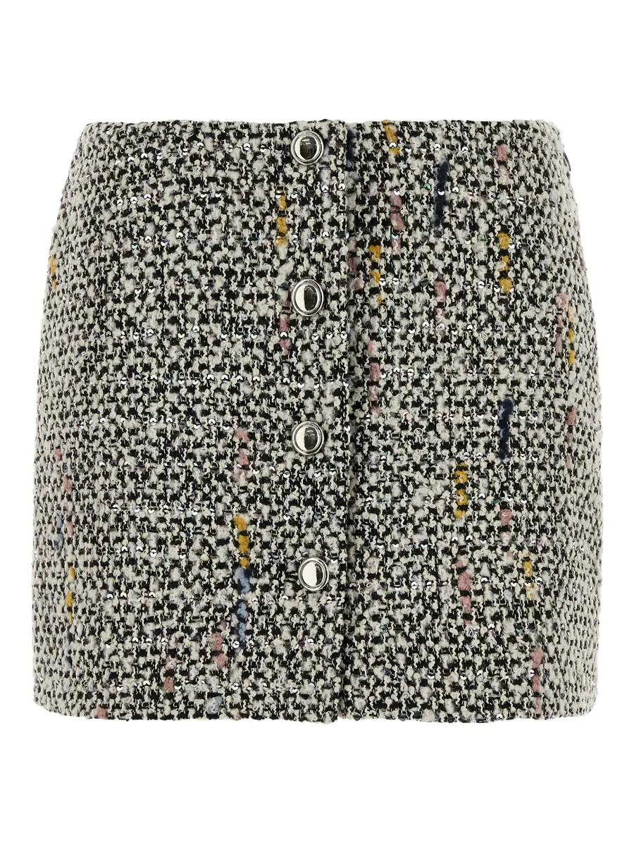 tweed sequinned mini skirt 1