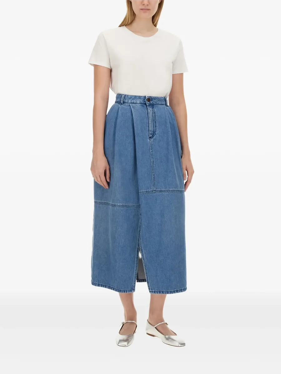 pleated denim skirt 3