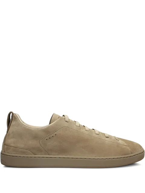lace-up suede sneakers
