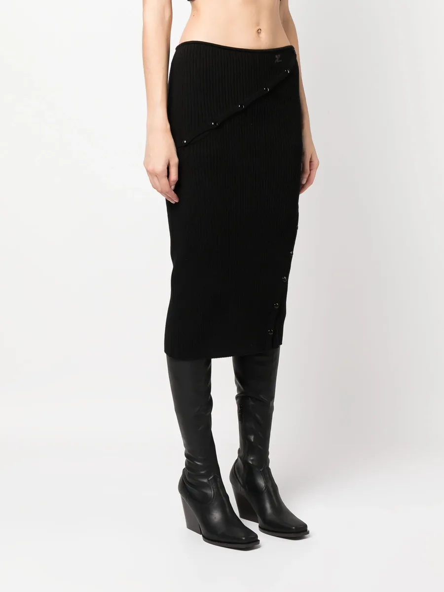 detachable-panel high-waist skirt 5