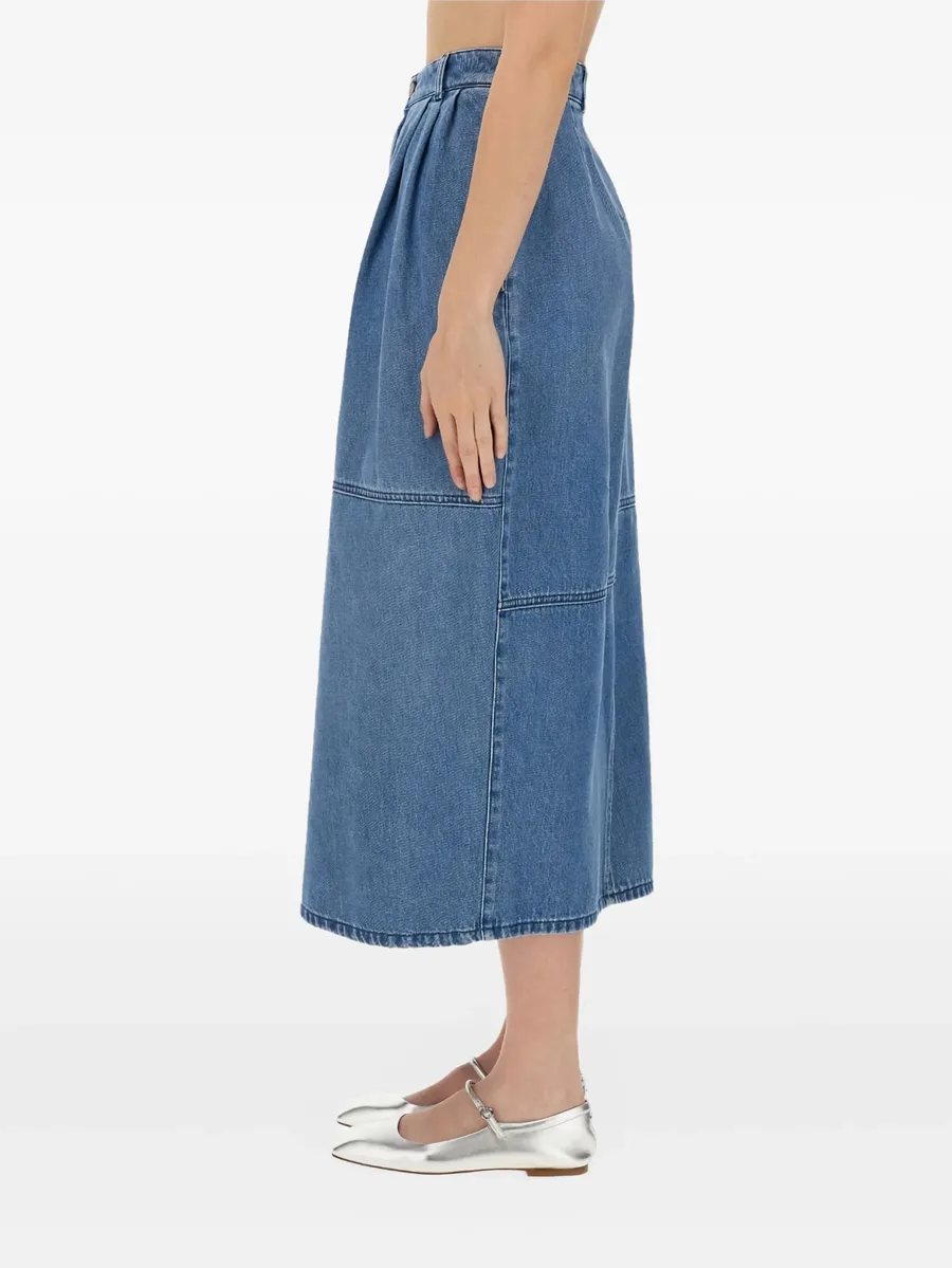 pleated denim skirt 6