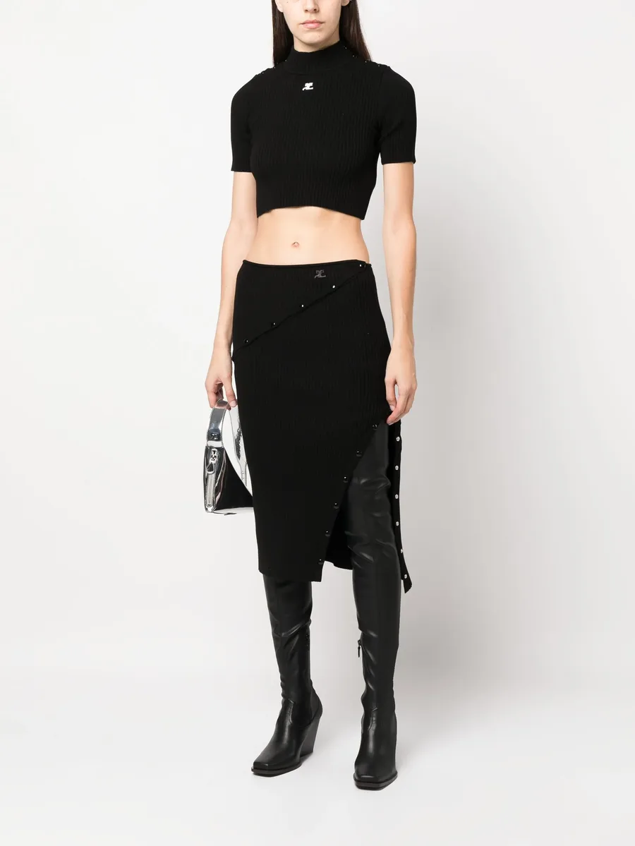 detachable-panel high-waist skirt 4