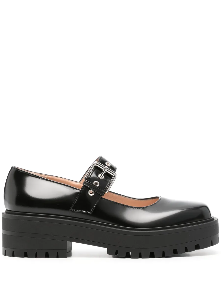 buckle-fastening leather loafers 2