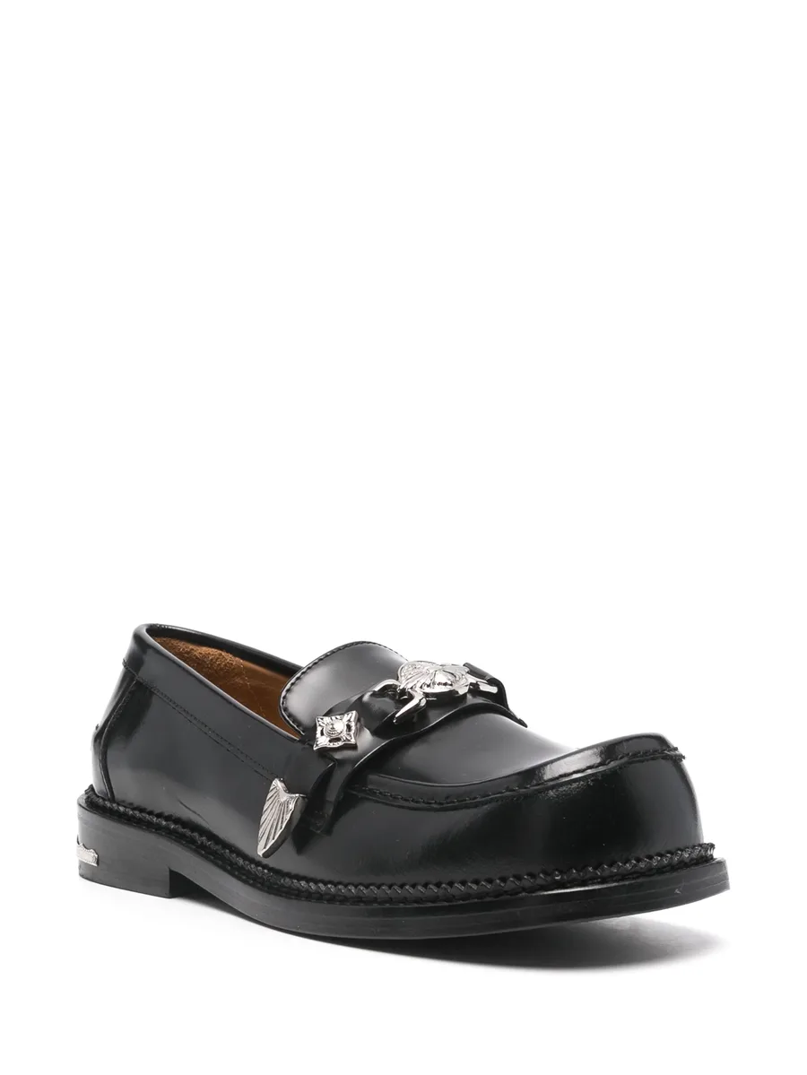 metallic-detail loafers 4