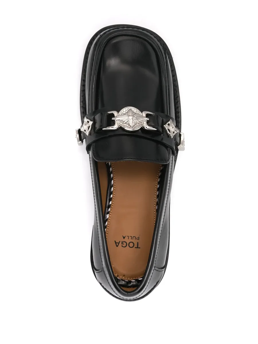 metallic-detail loafers 7