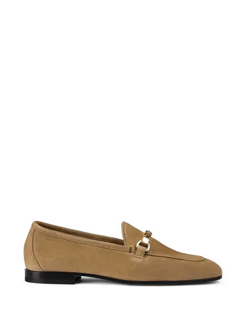 metal suede loafers