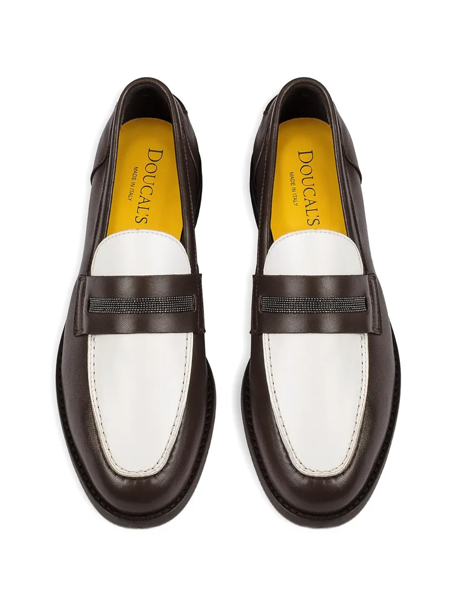 micro-studs leather loafers 6