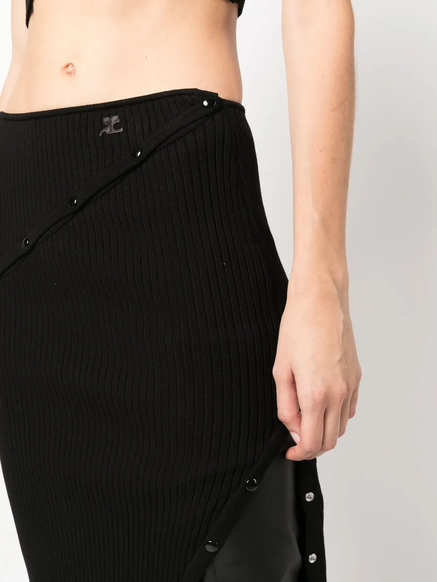 detachable-panel high-waist skirt 9