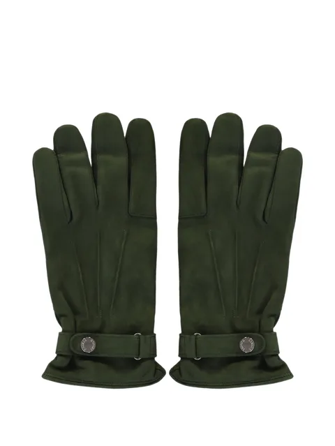button-strap pintuck-detail gloves