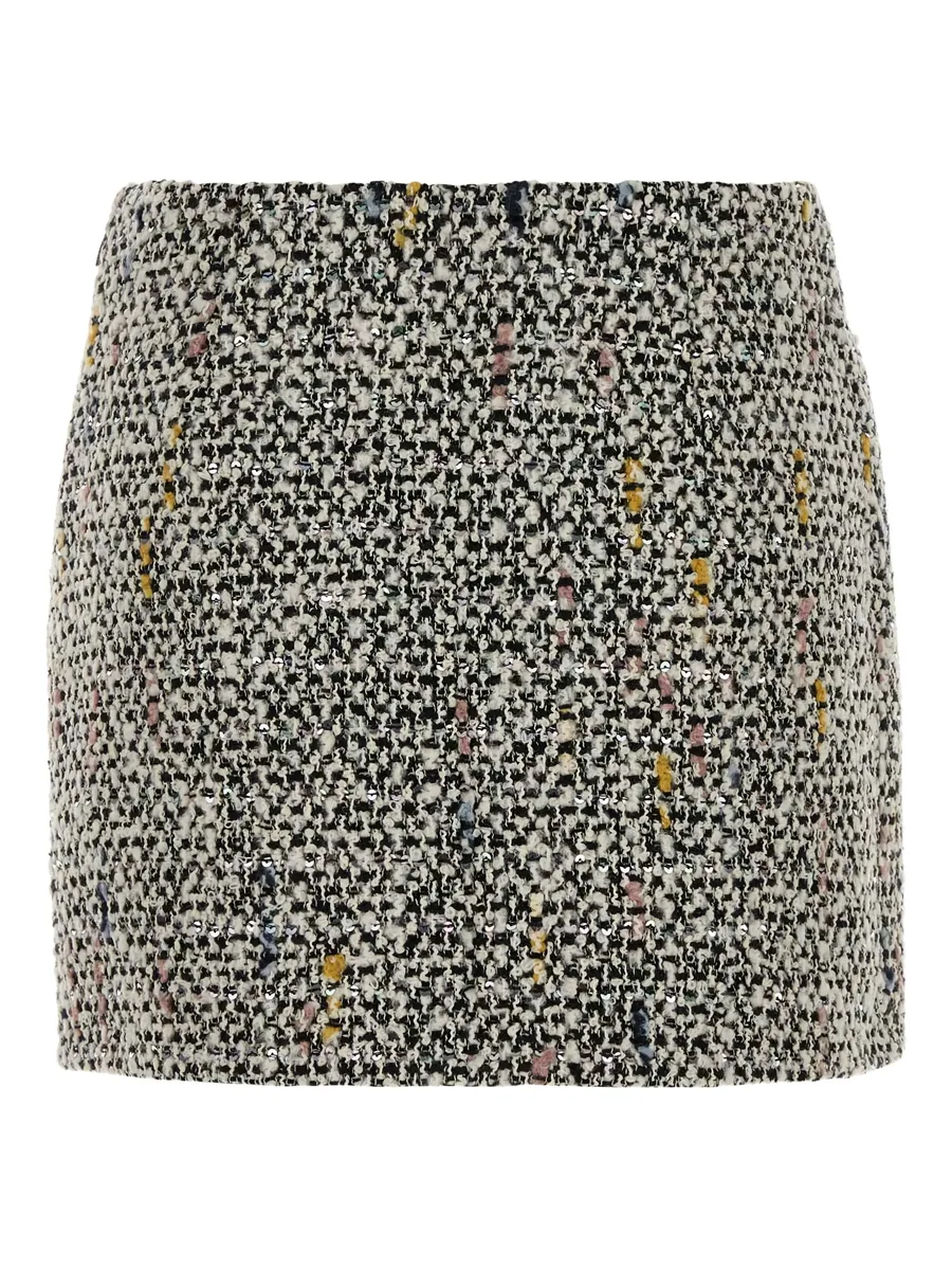 tweed sequinned mini skirt 3