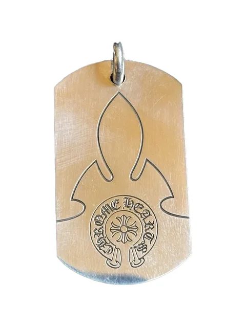 Fleur Dog Tag with ball chain "Silver"