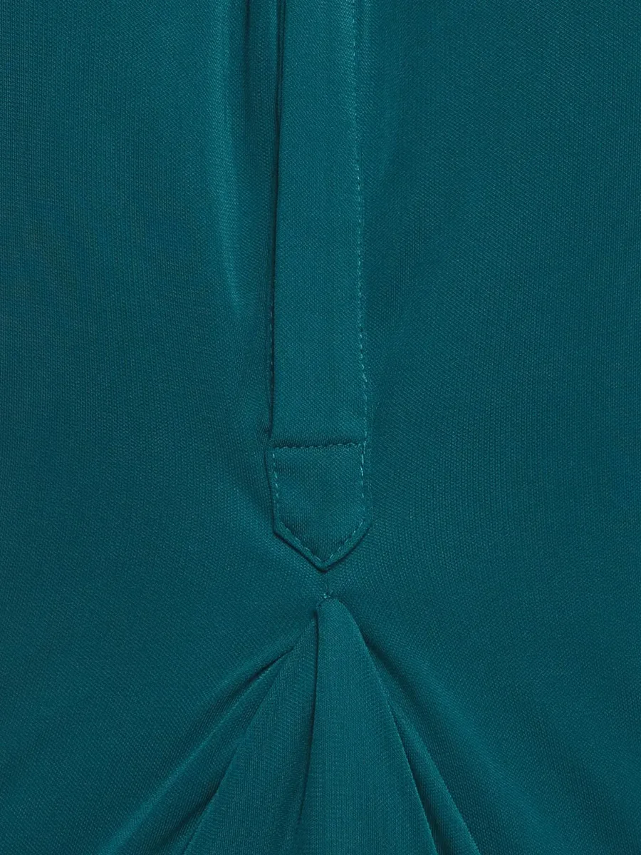 gathered long-sleeve maxi dress 4