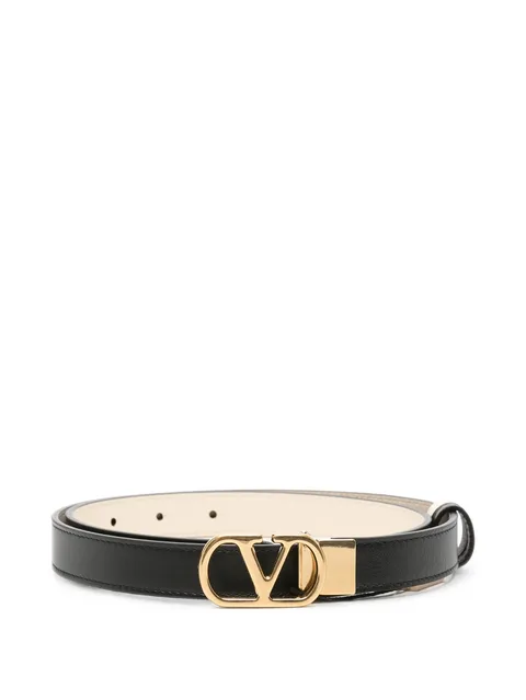 VLogo leather belt
