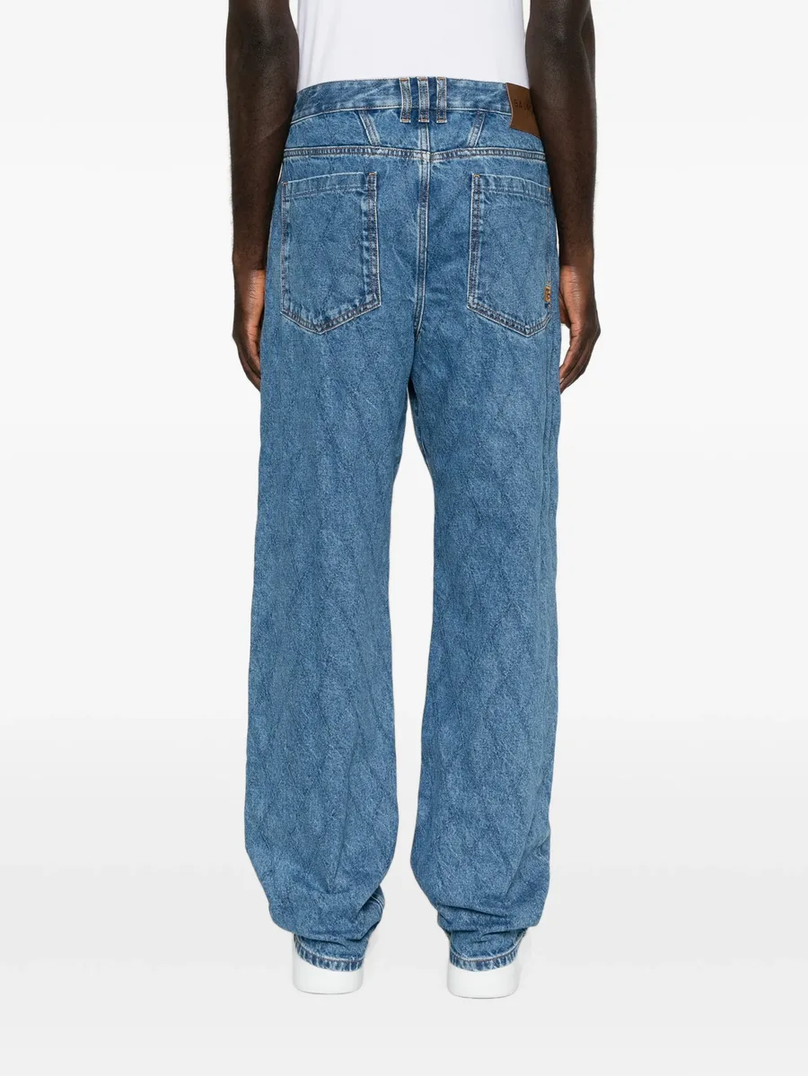 quilted straight-leg jeans 4