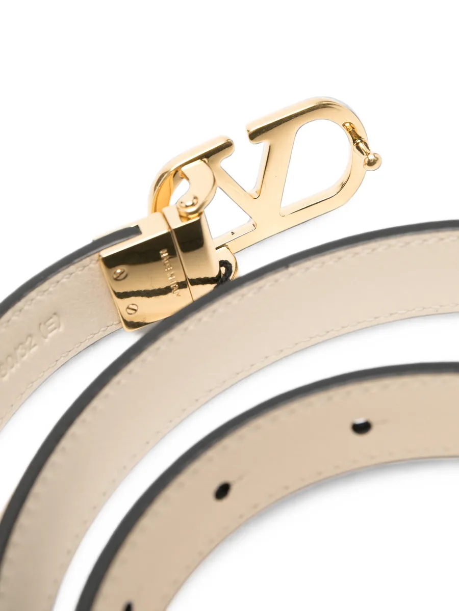 VLogo leather belt 2
