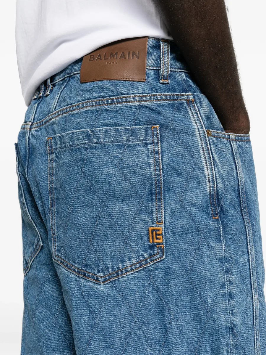 quilted straight-leg jeans 5