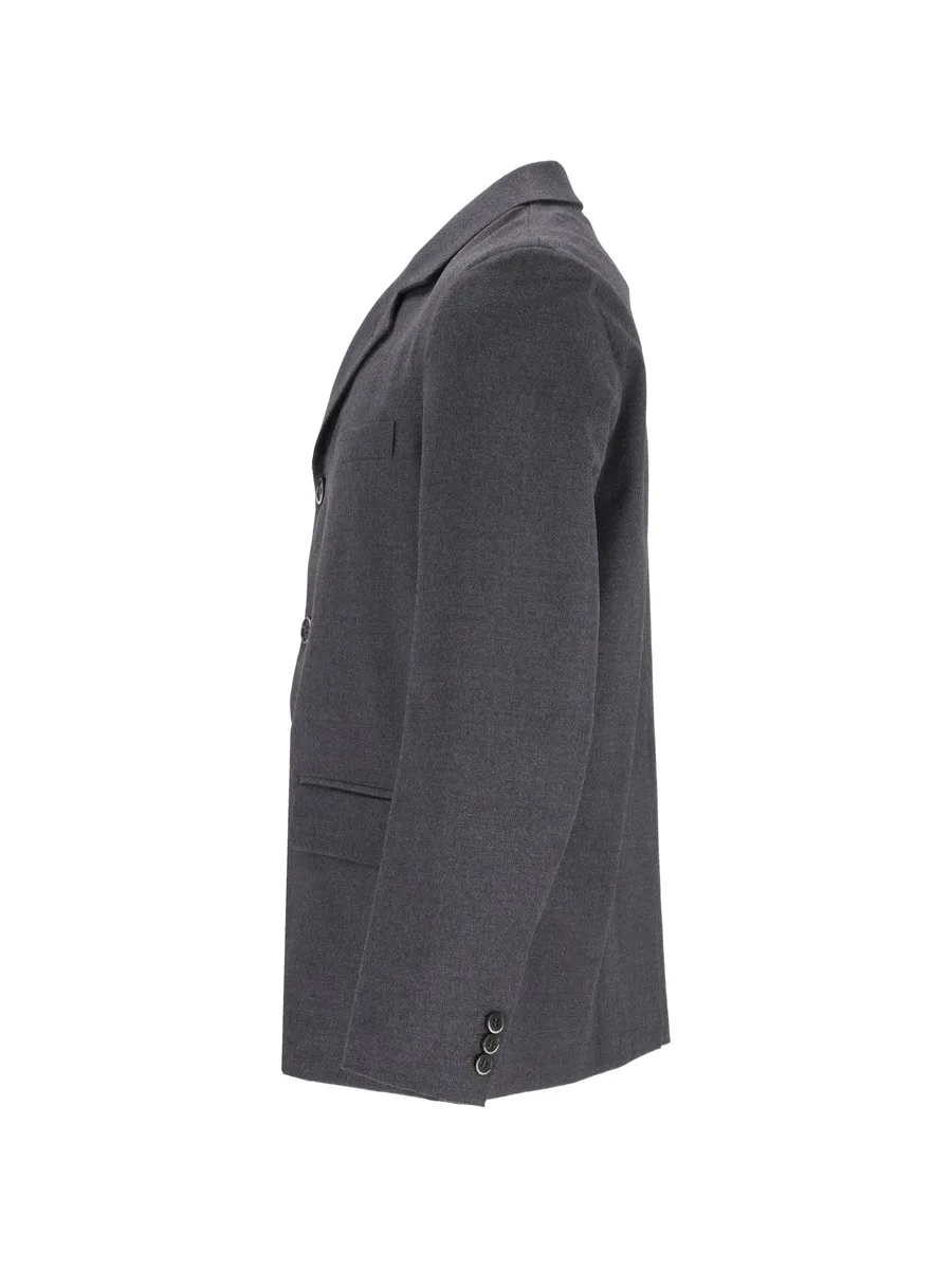 flannel single-breasted blazer 4