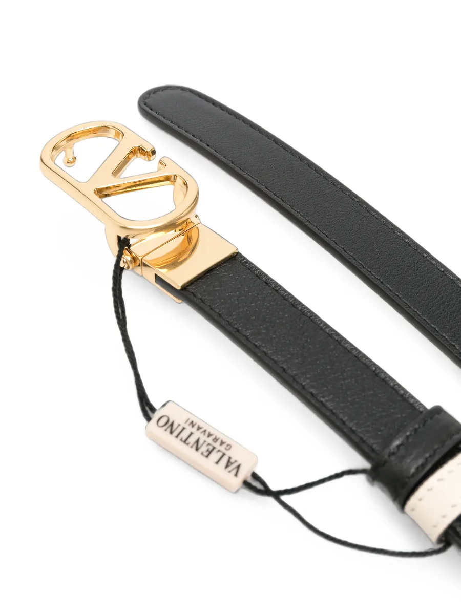 VLogo leather belt 3