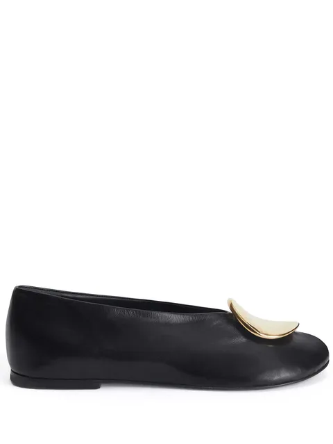 decorative-plaque ballerina shoes